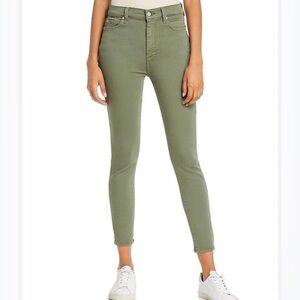 7 FOR ALL MANKIND
High Rise Ankle Skinny Jeans In Olive 25 EUC